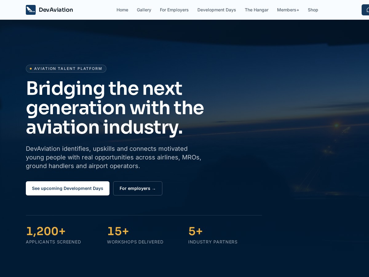 DevAviation website preview
